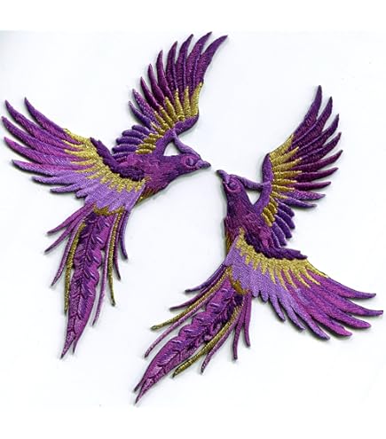 Amazon.com: Phoenix Phenix Birds Sky Blue Sapphire Gold